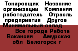 Тонировщик › Название организации ­ Компания-работодатель › Отрасль предприятия ­ Другое › Минимальный оклад ­ 50 000 - Все города Работа » Вакансии   . Амурская обл.,Белогорск г.